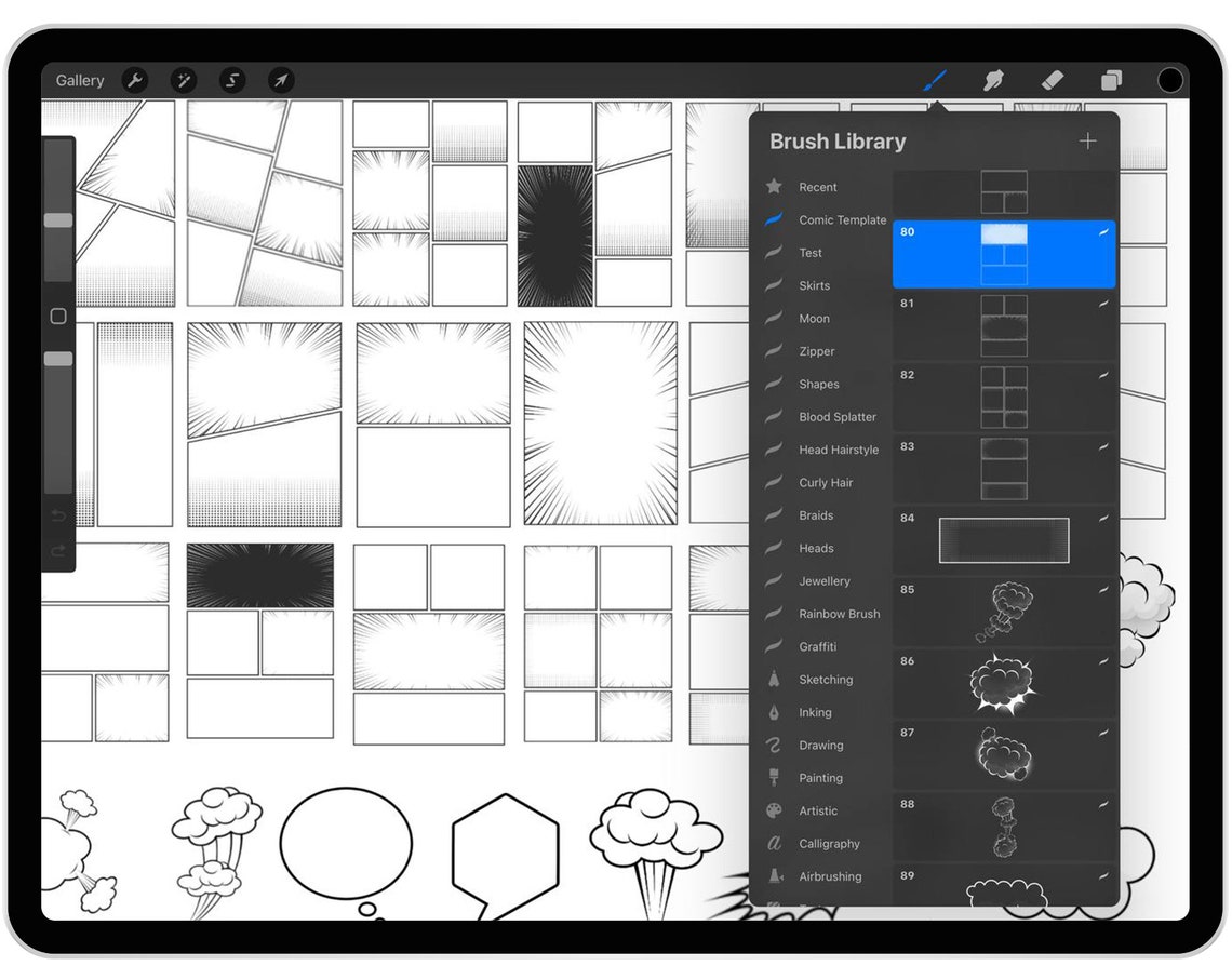 100 Procreate Comic Template Stamps Brushes 100 Comic Etsy 100 Procreate Comic Template Stamps Brushes 100 Comic Etsy