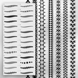 100 Procreate Tattoo Brushes | Ornamental Border Designs - Etsy