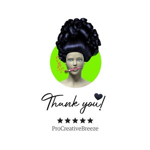 May include: A digital illustration of a woman with a large black bouffant hairstyle, wearing a pink paintbrush in her mouth. The background is a green circle with red hearts.