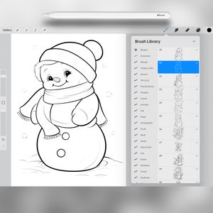 50 Procreate Snowman Stamps | Procreate Winter Stamp Brushes ...