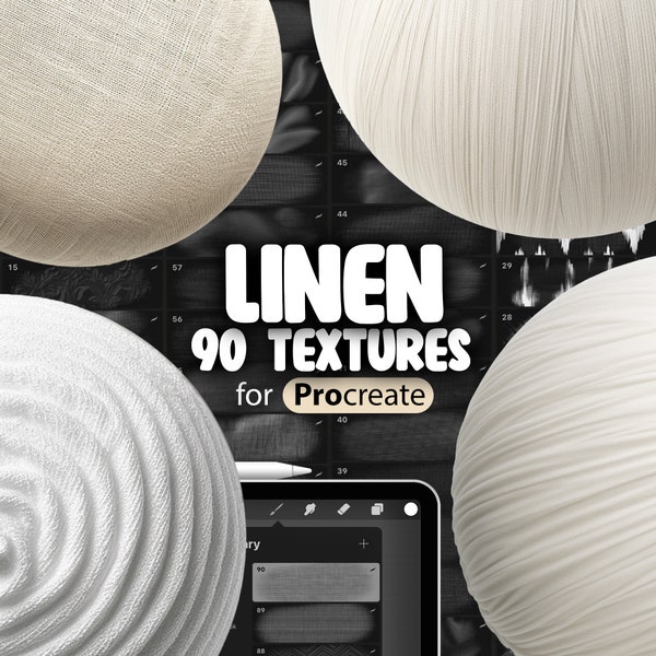 90 Procreate Leinentexturen | Procreate Leinenstruktur | Procreate Klassische Leinengewebe-Textur | Procreate Leinen Tischdecke Textur