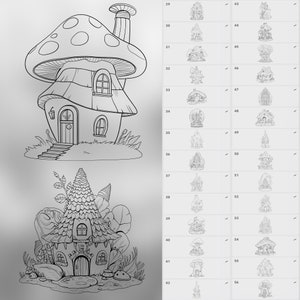 140 Procreate Fairy House Stamp Brushes | Procreate Fantasy Fairytale ...