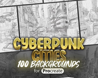 100 Creëer Cyberpunk Cities-achtergronden | Maak Cyberpunk Streets-stempels voort | Maak luchtfoto Skywalk-stempel voort | Maak Hovercar-stempels opnieuw