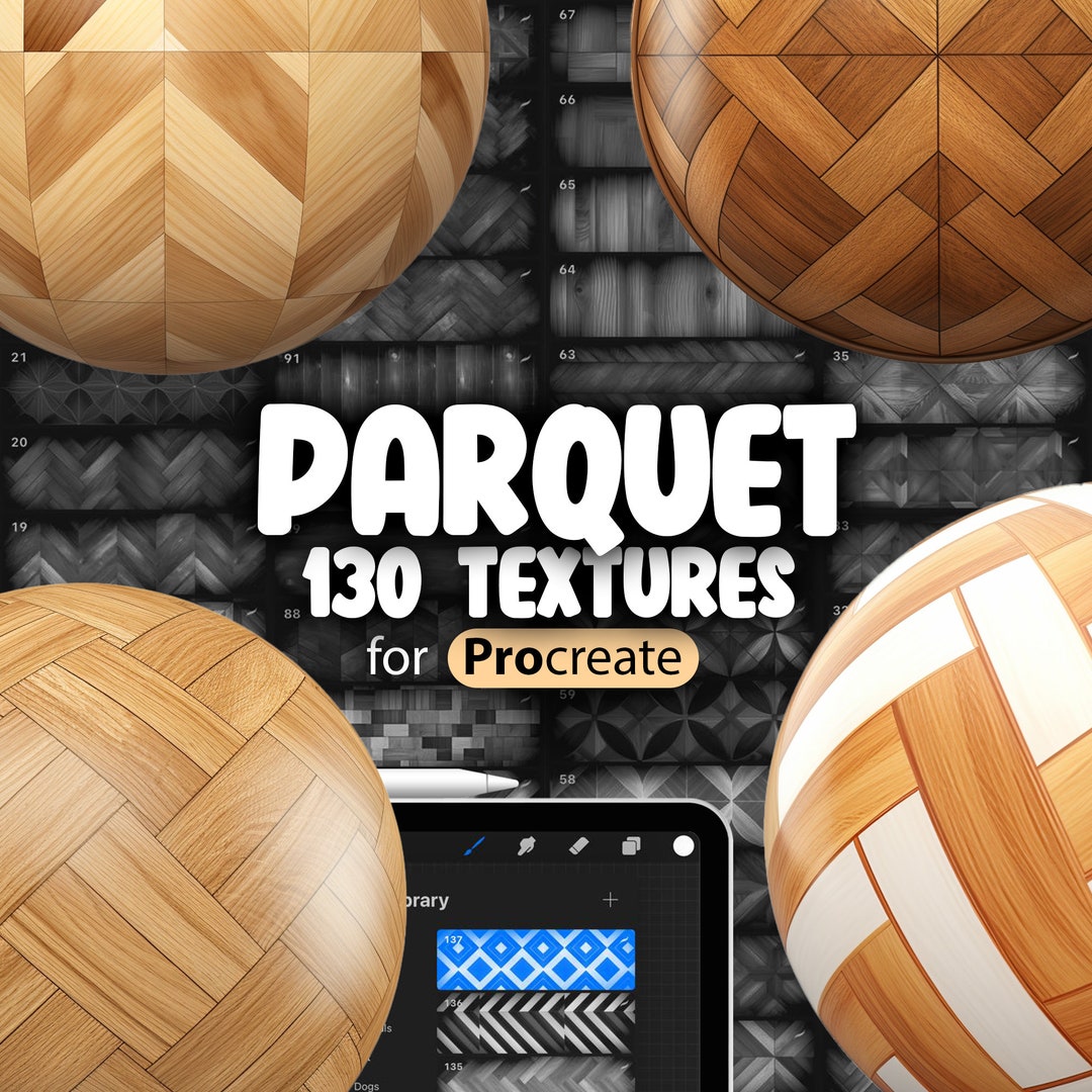 130 Procreate Parquet Textures | Classic Herringbone Procreate Seamless ...