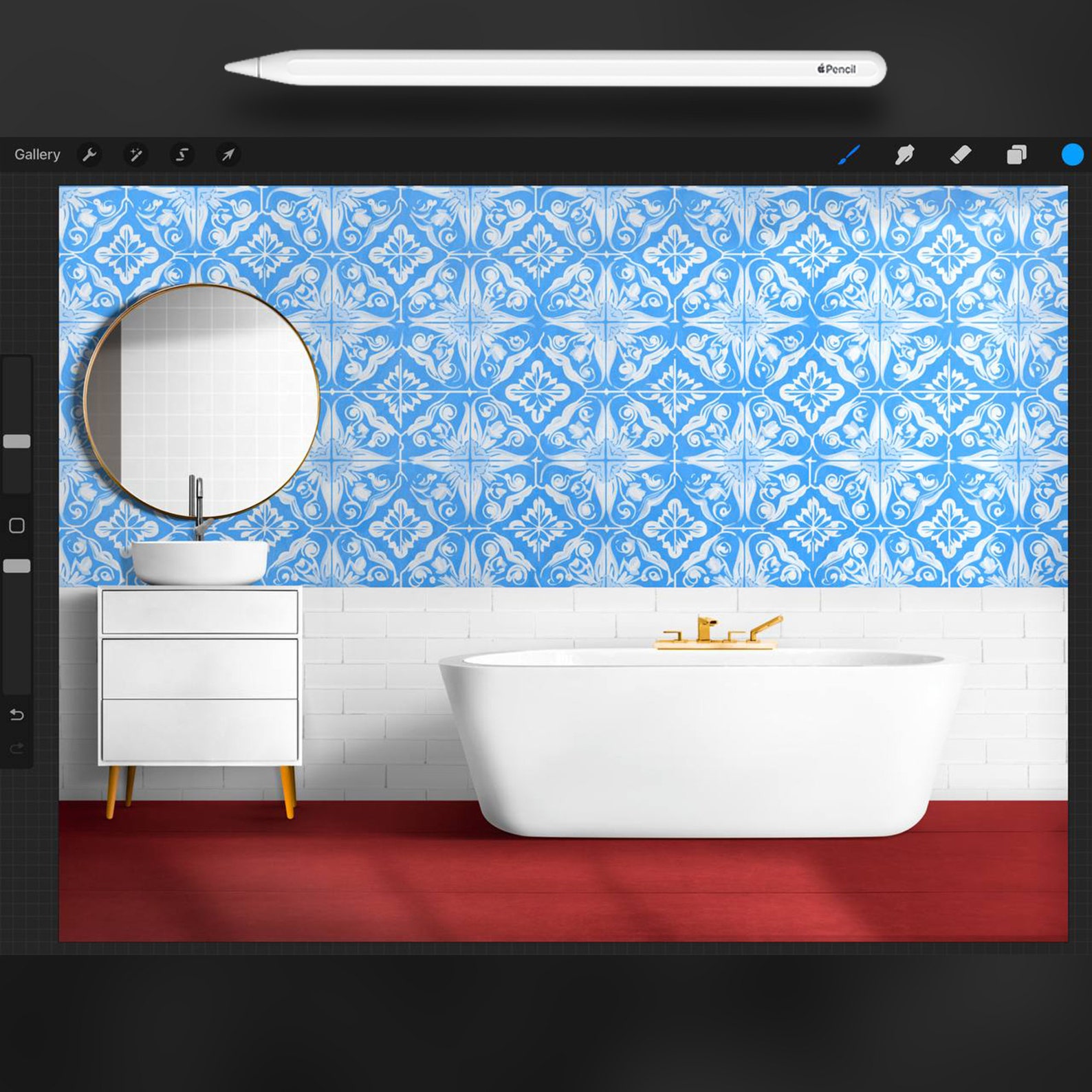 100 Procreate Portuguese Tile Patterns | Traditional Azulejo Tile ...