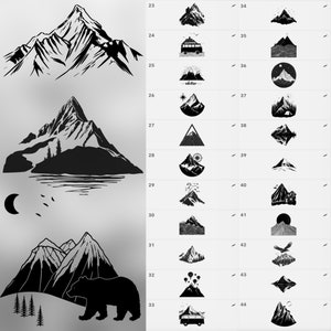 100 Procreate Mountains Logo Stamp Brushes - Etsy