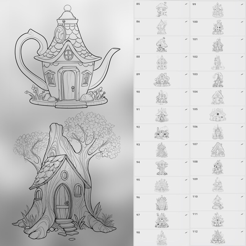 140 Procreate Fairy House Stamp Brushes | Procreate Fantasy Fairytale ...