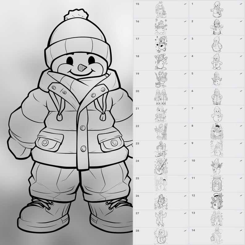 50 Procreate Snowman Stamps | Procreate Winter Stamp Brushes ...