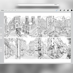 60 French Architecture Procreate Brushes, 60 French Architecture ...