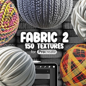 150 Procreate Fabric 2 Textures | Procreate Fabric Brush