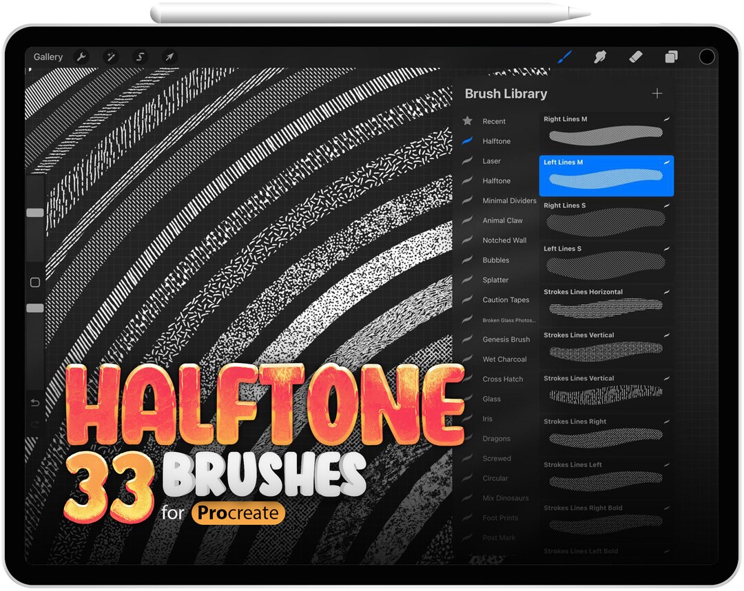 33 Procreate Halftone Brushes, Procreate Halftone Textures, Procreate ...