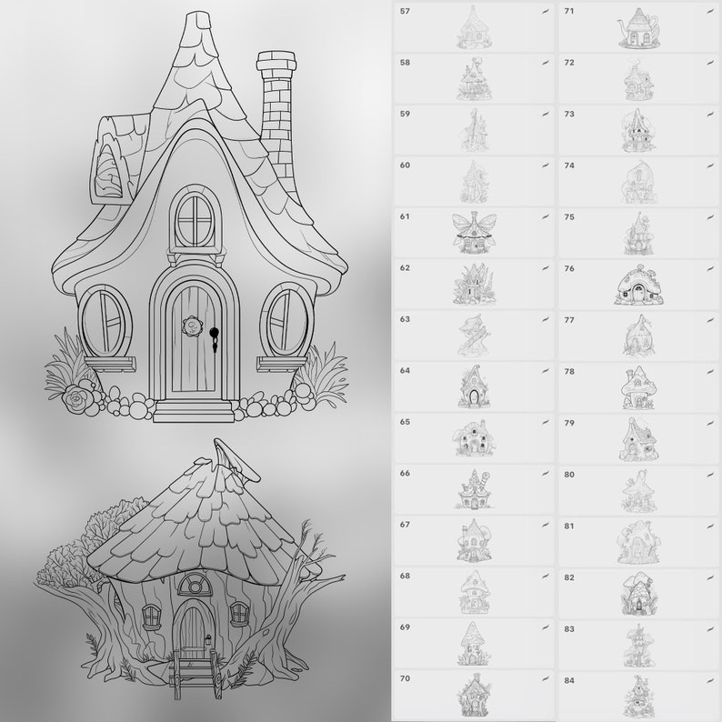 140 Procreate Fairy House Stamp Brushes | Procreate Fantasy Fairytale ...