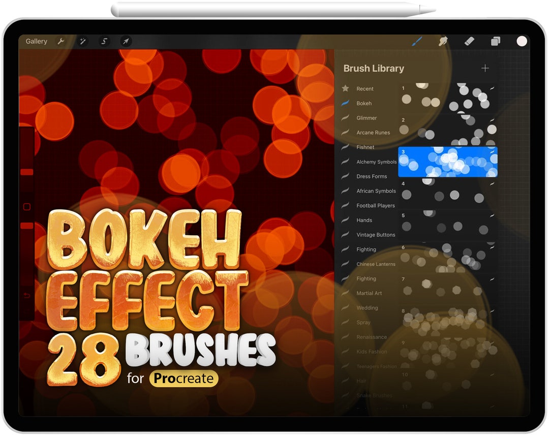 28 Procreate Bokeh Effect Brushes, Procreate Blur Effect Stamp Brushes ...