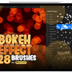 28 Procreate Bokeh Effect Brushes, Procreate  Blur Effect Stamp Brushes
