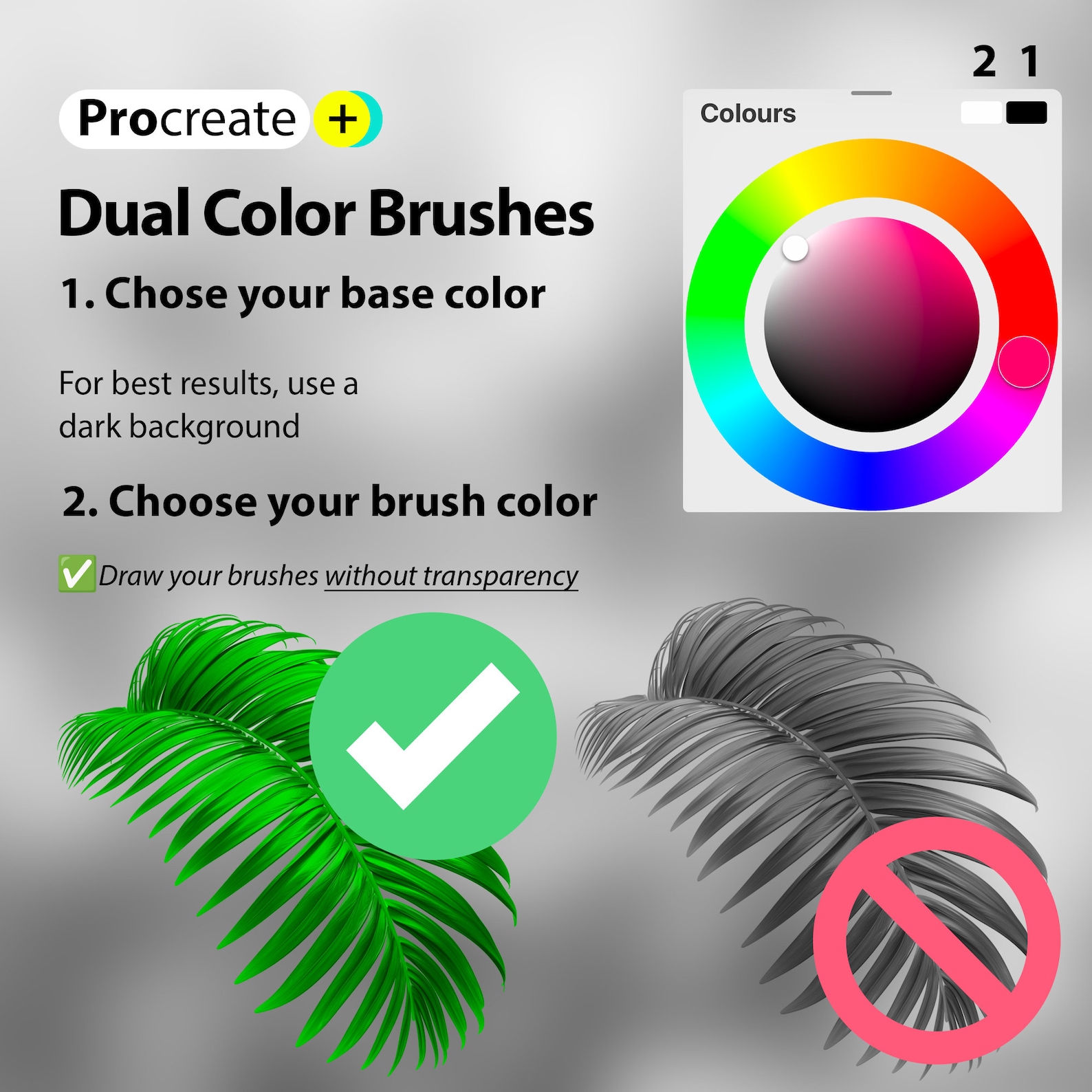 100 Procreate 2D Leaves Stamp Brushes | Procreate Leaf Stamp ...