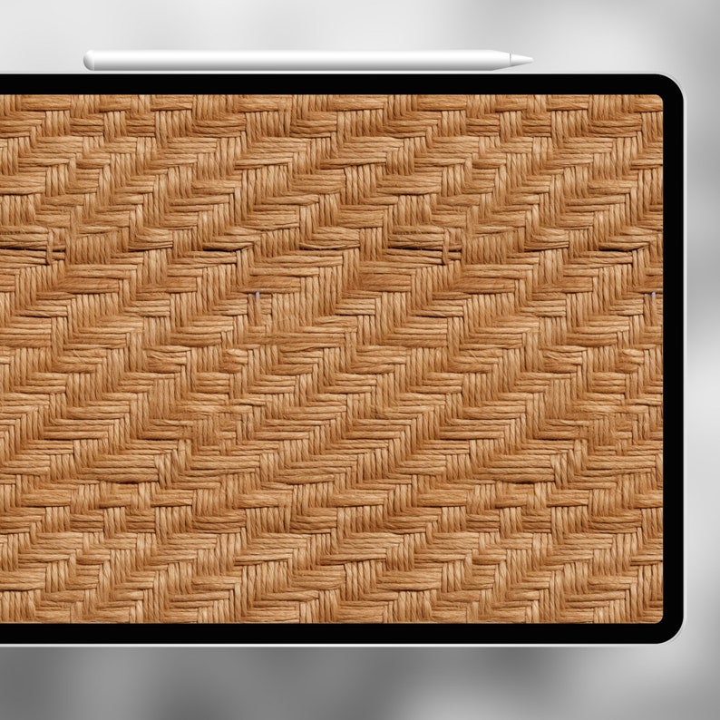 May include: A close-up of a woven brown wicker texture. The texture is made of thin, interwoven strands of material, creating a repeating pattern of squares.