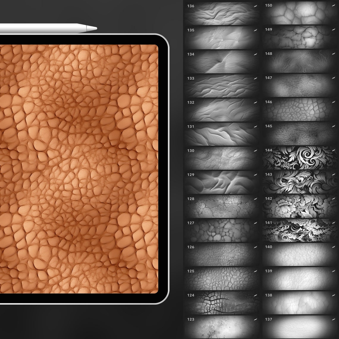 150 Procreate Human Skin Texture | Realistic Skin Material Procreate ...