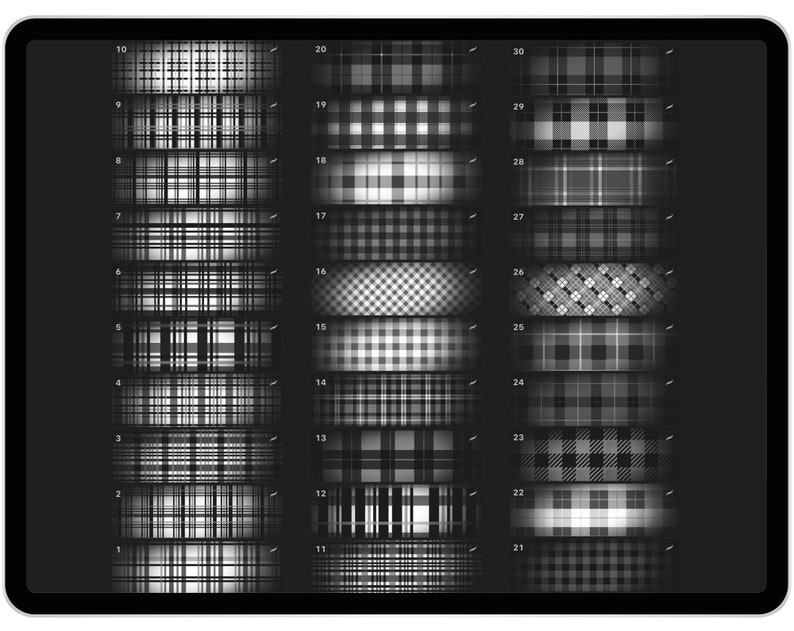 60 Procreate Plaid Textures Brushes Procreate Plaid Pattern Etsy
