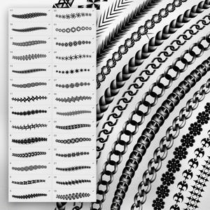 100 Procreate Tattoo Brushes | Ornamental Border Designs - Etsy