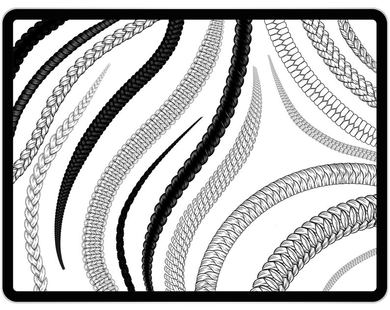 20 Procreate Rope and Nodes Brushes Rope Brush Node Brush Etsy