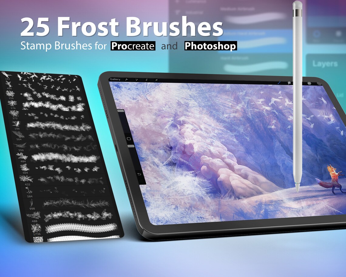 25 Procreate Frost Brushes 25 Frost Brushes Etsy