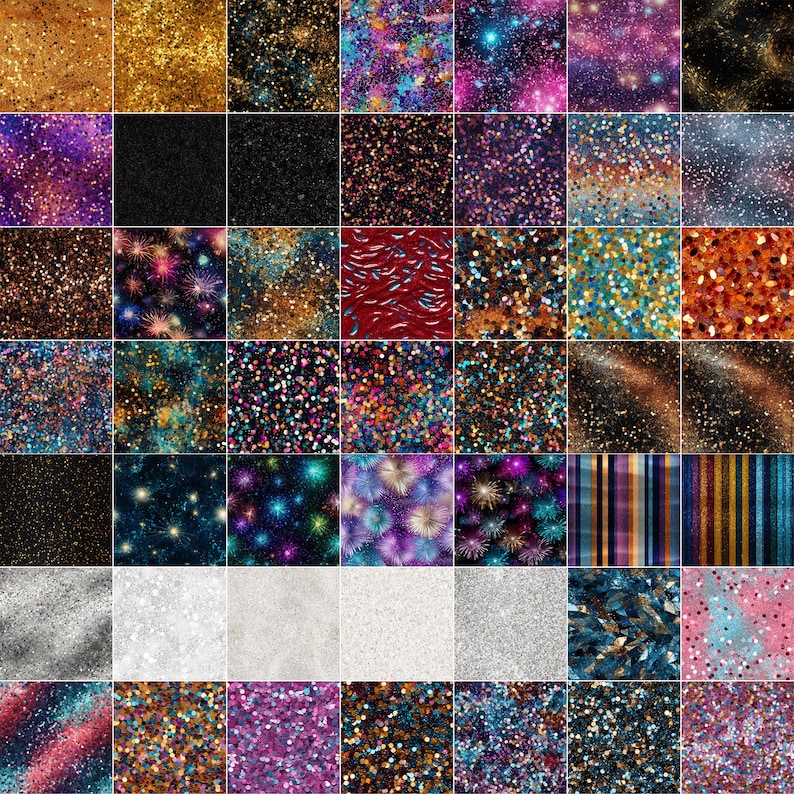 150 Procreate Glitter Textures Shimmer Glitter Procreate Texture Seamless Brushes Procreate Gold Glitter Brush Procreate Shiny Brush zdjęcie 7