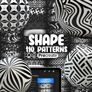 110 Procreate シェイプ パターン | Procreate 幾何学パターン | Procreate シェイプ テクスチャ | Procreate 幾何学テクスチャ | シームレス パターン