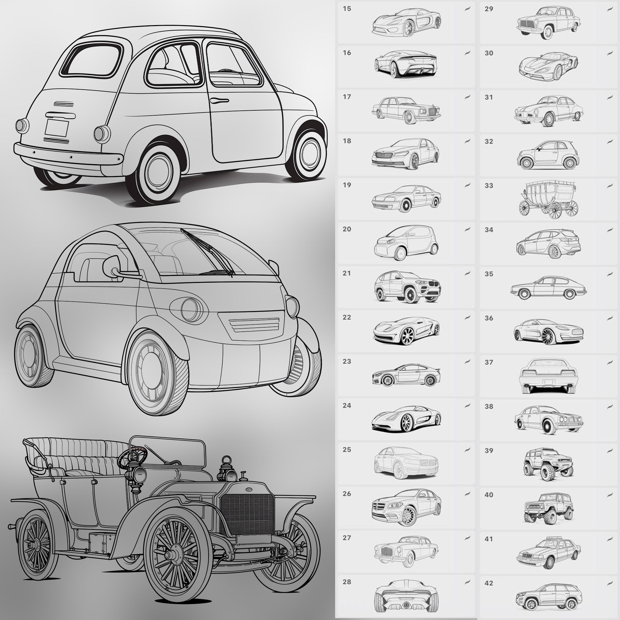 120 Procreate Cars Stamps | Procreate Sport Car Stamp Brushes ...