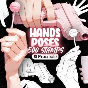500 Procreate Hände Posen Stempel Pinsel | Manga Hands Procreate Pinsel | Procreate Arm | Procreate Fingern | Procreate Anime Hände Stempel