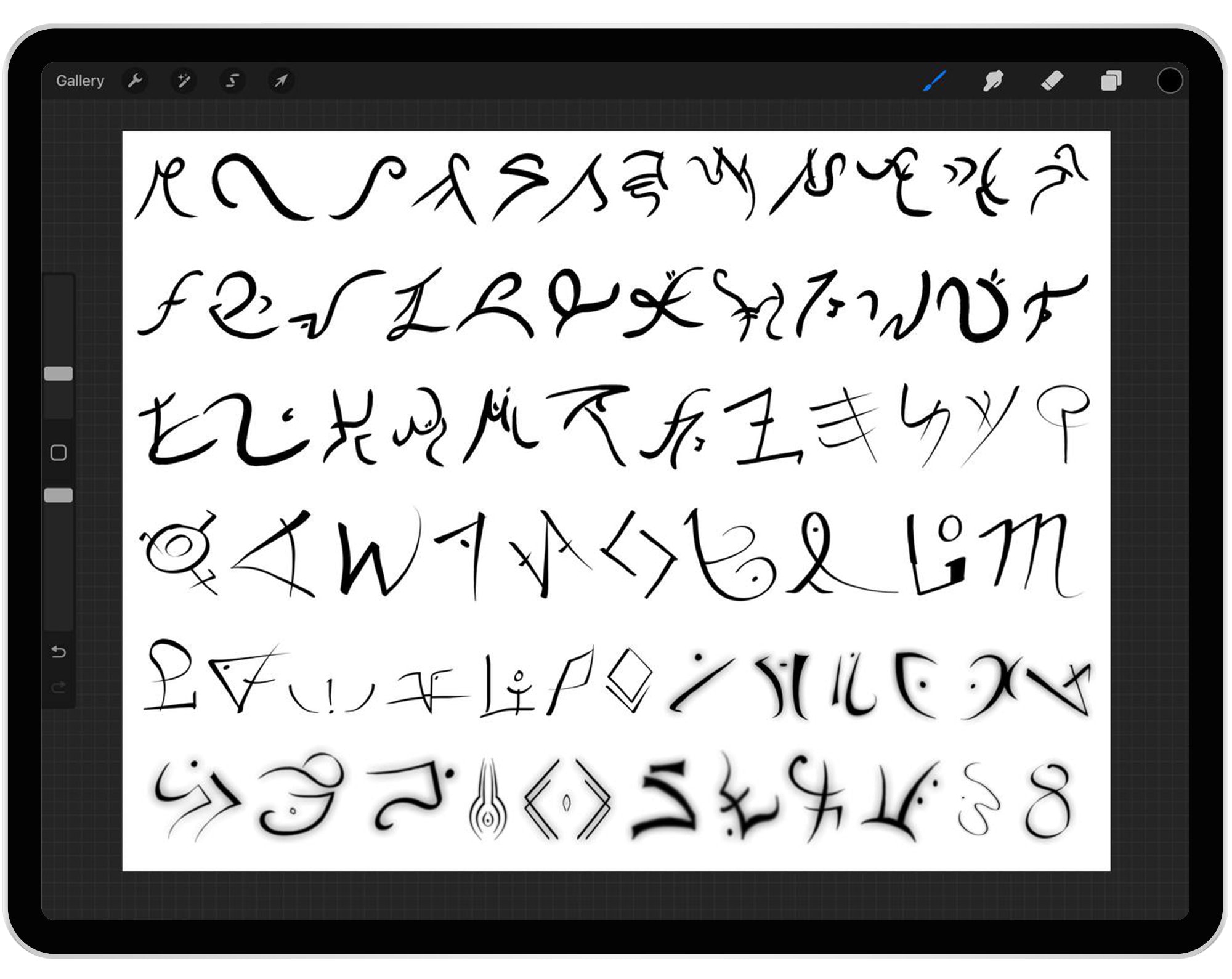 80 Procreate Arcane Runes Symbols Stamp Brushes, Runic Alphabets Stamps ...