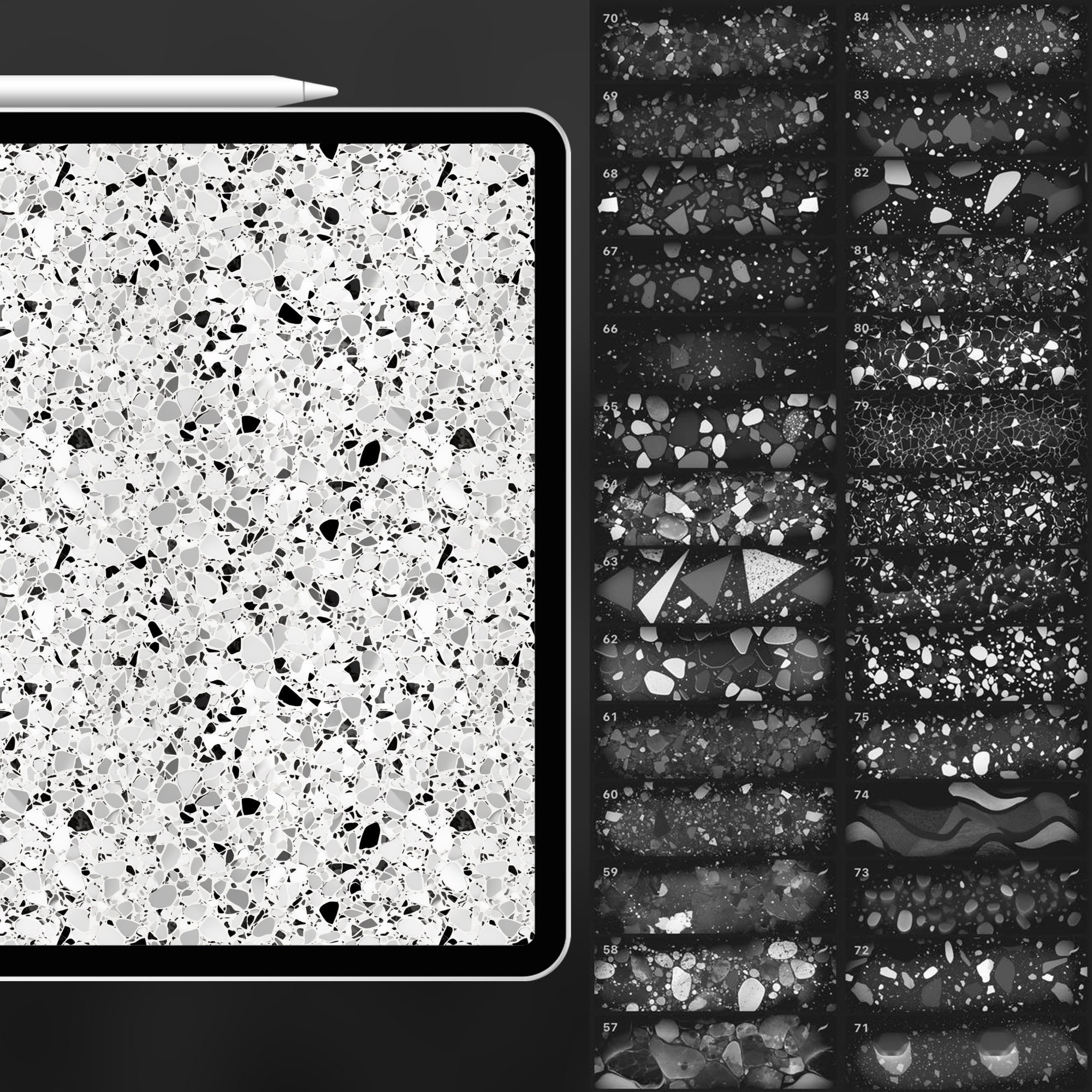80 Procreate Terrazzo Textures | Classic Venetian Terrazzo Procreate ...