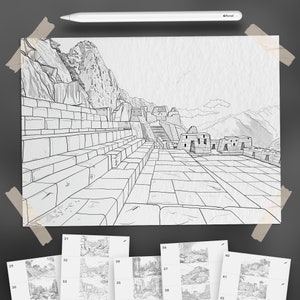 100 Procreate Ancient Ruins Backgrounds Procreate Greek Ruins Stamps
