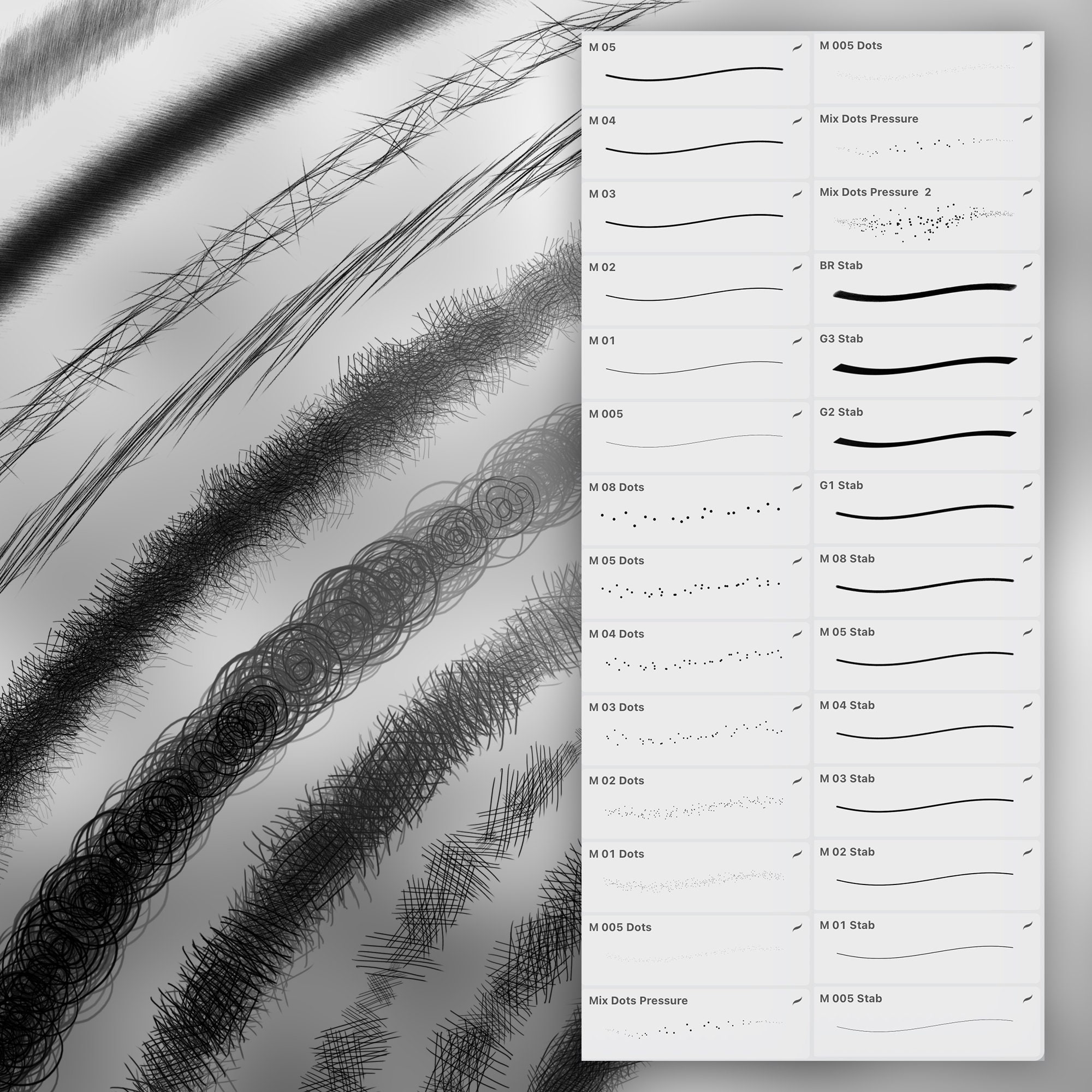 100 Procreate Pencil Drawing Brushes | Procreate Cross Hatch Brushes ...