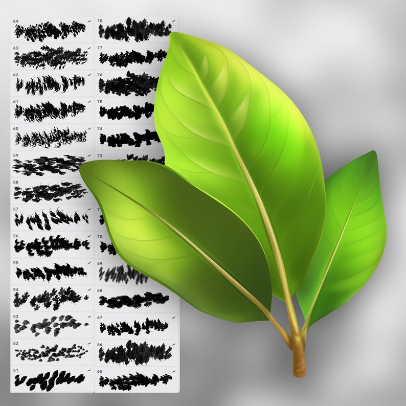 100 Procreate Trees Constructor Stamp Brushes | Procreate Dead Trees ...