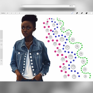 100 Procreate Buttons Brushes Part-1 | Procreate Vintage Button Brush ...