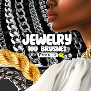 100 Procreate Jewelry Brushes | Procreate Chain Brushes | Procreate Bracelet Brushes | Procreate Necklace Brushes | Procreate Pearls Brushes