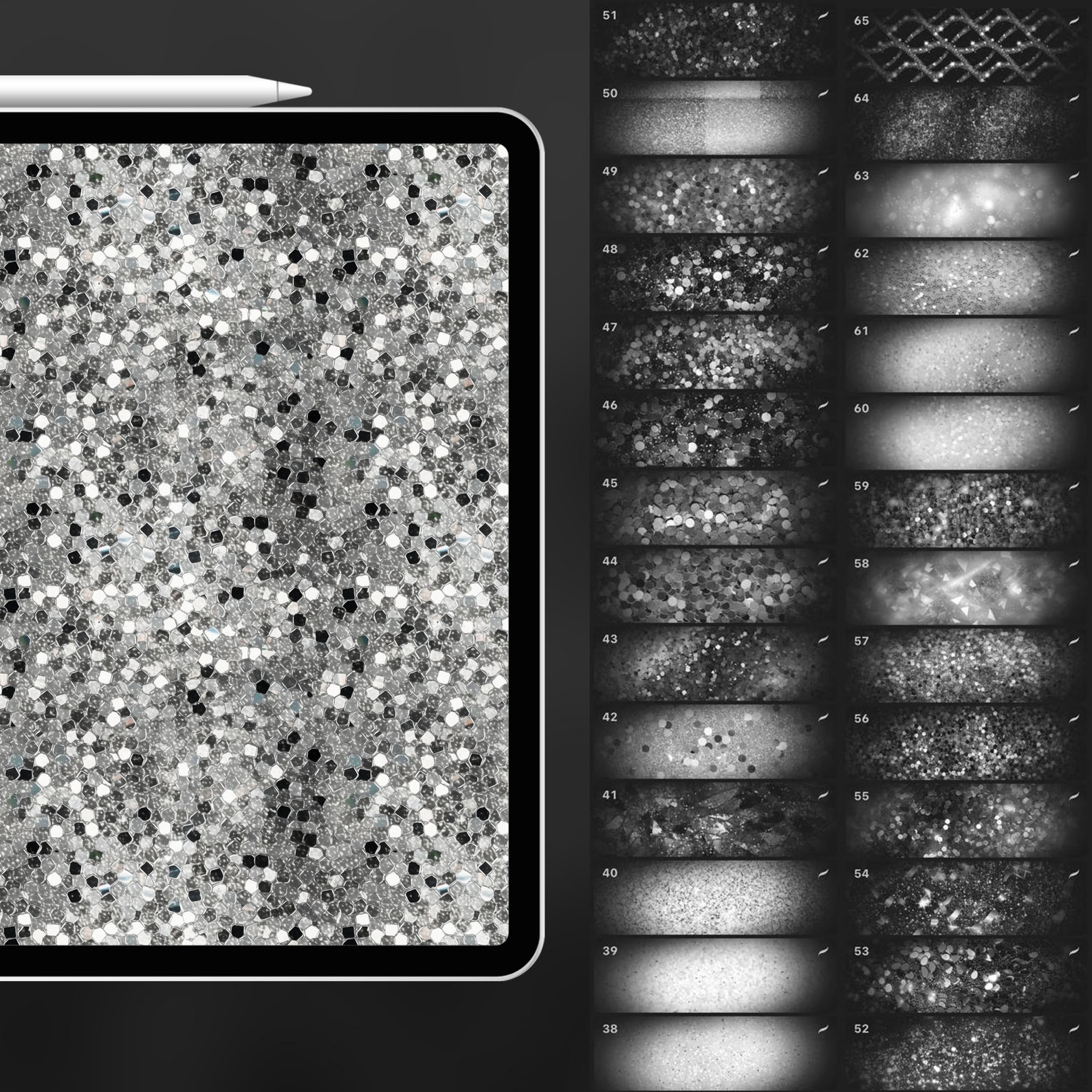 Shimmer Textuers 150 Procreate Glitter Textures | Shimmer Glitter Procreate Texture ...