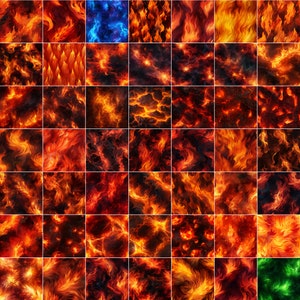 120 Procreate Fire Textures | Realistic Flames Procreate Seamless ...