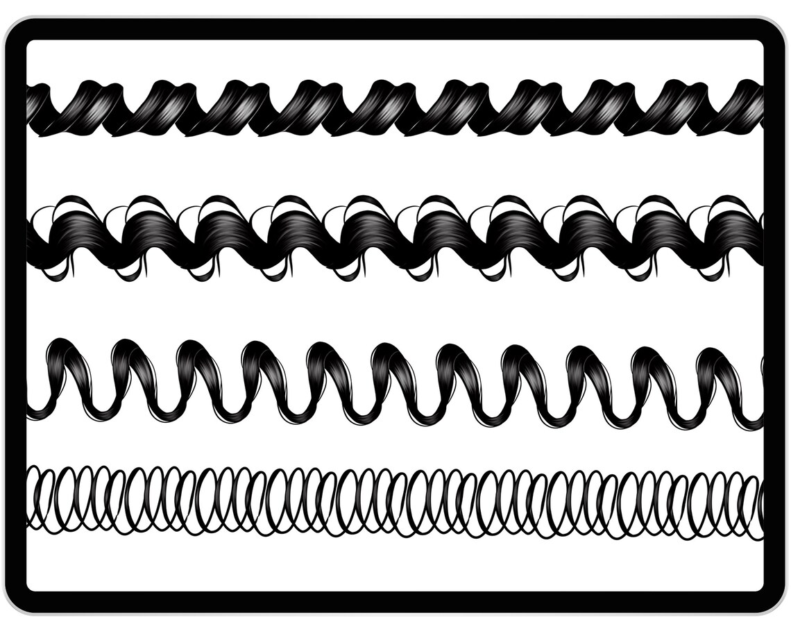 20 Procreate Curly Hair Brushes Hair Edge Procreate Brush Etsy