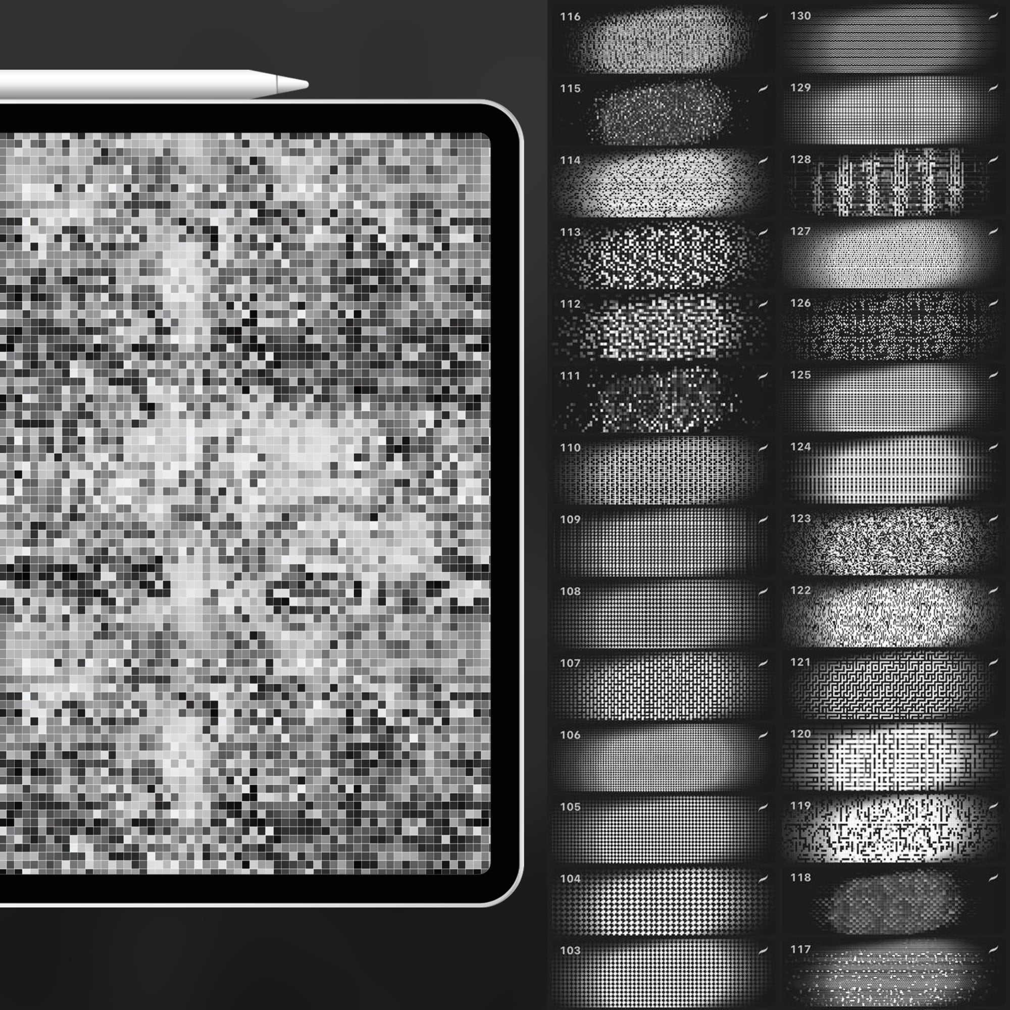 130 Procreate Pixel Textures | Bloom Pixel Procreate Texture Seamless ...
