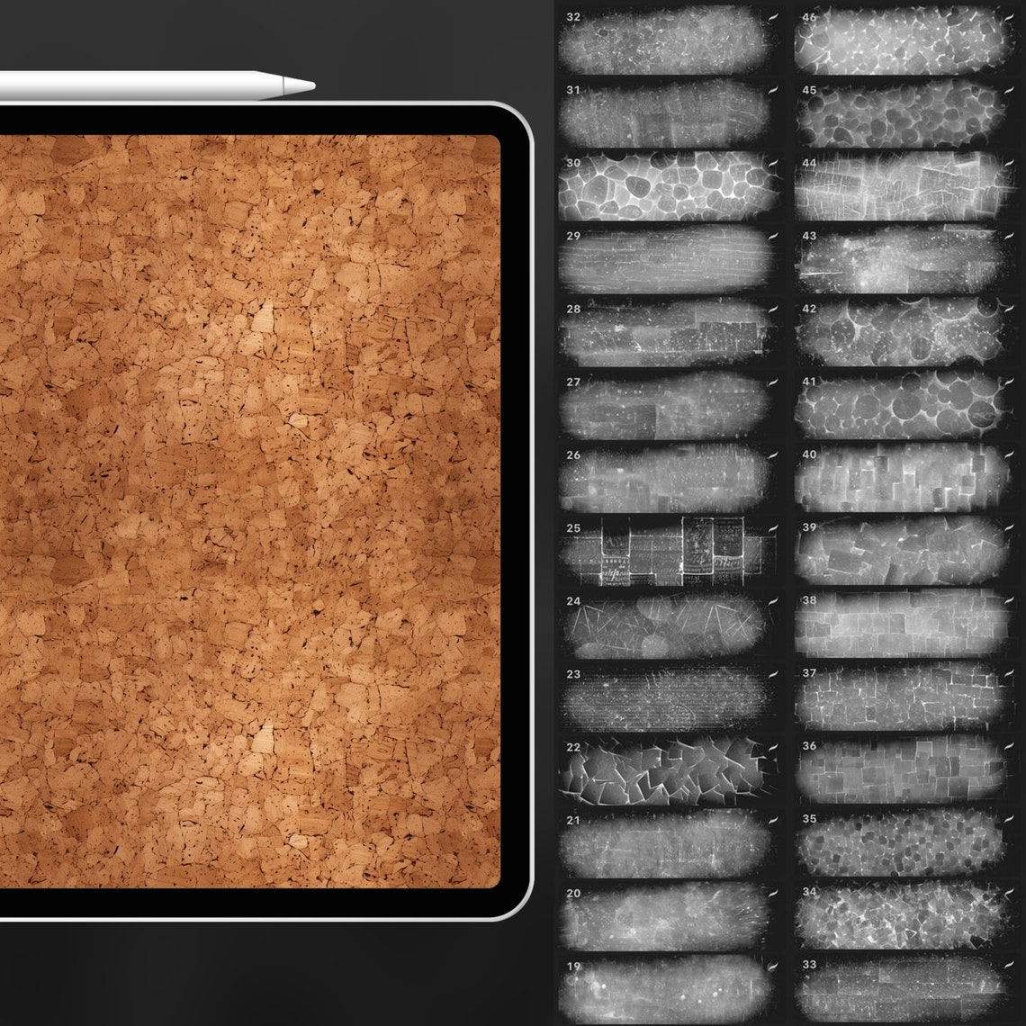 70 Procreate Cork Textures | Realistic Cork Procreate Texture Seamless ...