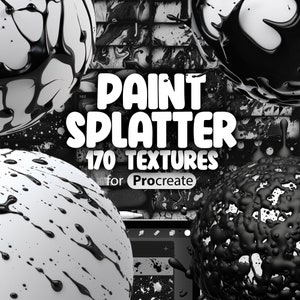 170 Procreate Paint Splatter Texture Brushes | Procreate Paint Splash Brush | Procreate Ink Splatter Brushes| Procreate Paint Drips