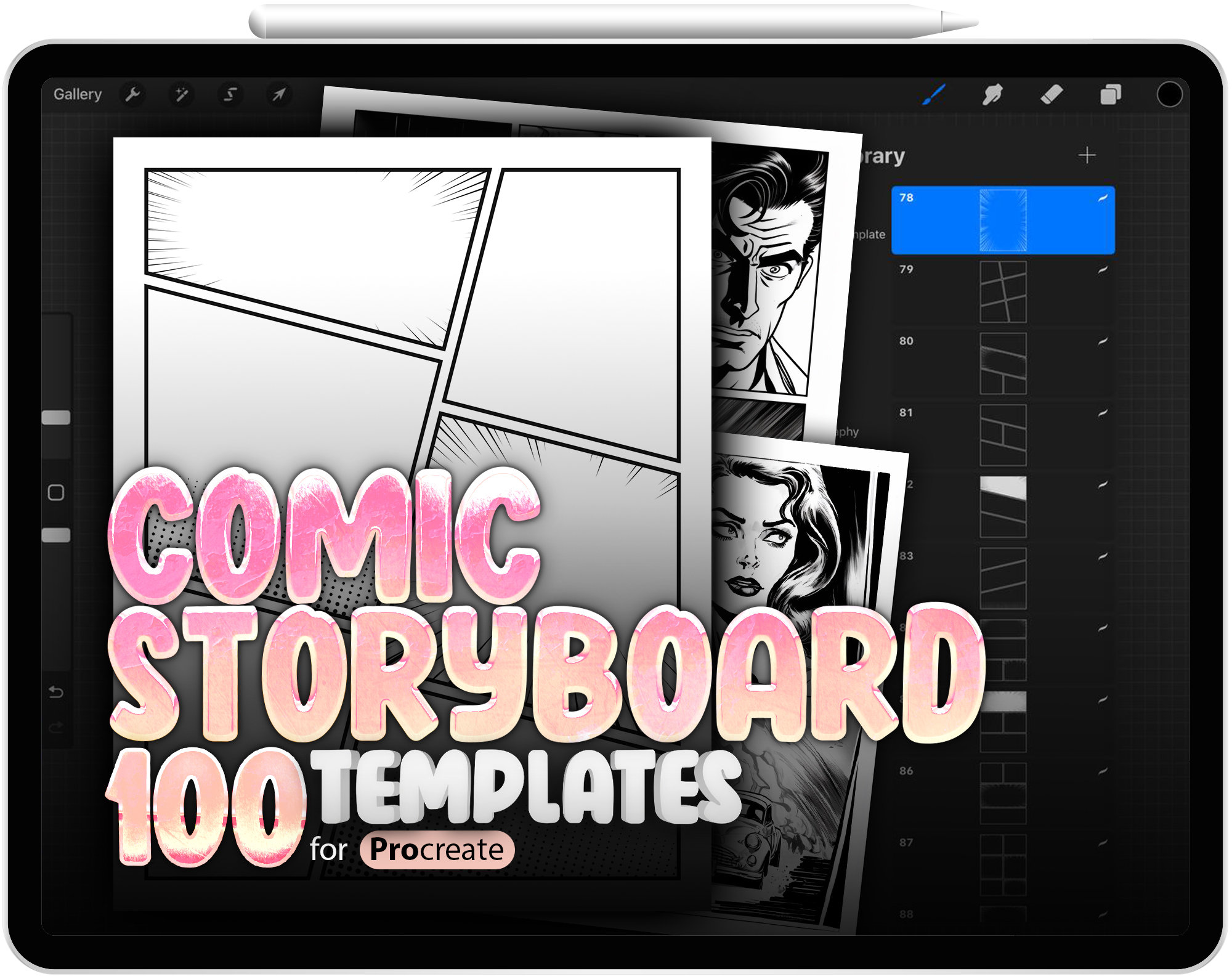 12 Printable Blank Comic Book Pages Callouts Digital Paper Pack