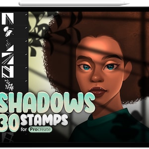 30 Shadow Brushes for Procreate, Windows Light Stamps for Procreate