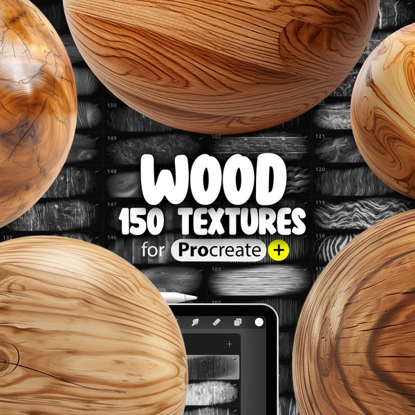 150 Procreate Wood Texture Brushes | Wooden Brushes for Procreate | Procreate Wooden Floor | Procreate Wood Patterns |Procreate Wood Grain