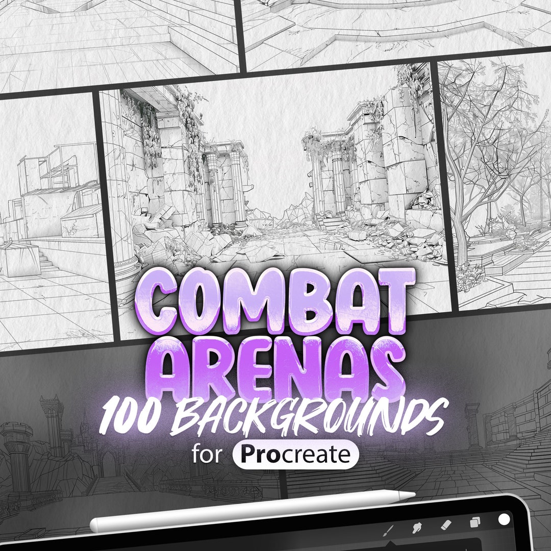 Procreate Computer Backgrounds 100 Procreate Combat Arenas Backgrounds | Procreate Fighting Stadiums ...