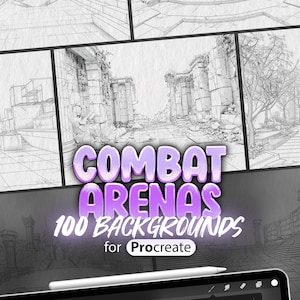 100 sfondi per arene di combattimento Procreate / francobolli per stadi di combattimento Procreate / luoghi di battaglia Procreate / arena sotterranea Procreate