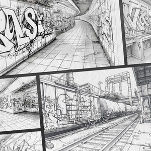 100 Procreate Graffiti Walls Backgrounds | Procreate Urban Decay Stamps ...