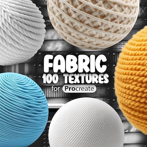 100 Procreate Fabric Textures | Textile Procreate Texture Seamless Brushes | Procreate Clothes Brushes | Procreate Fashion Texture Brush