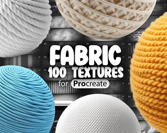 100 Procreate Stofftexturen | Textile Procreate Texture Seamless Brushes | Procreate Kleiderbürsten | Procreate Fashion Texture Brush